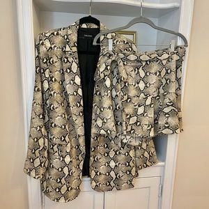 Zara Snakeskin Matching Set - Blazer + Skirt